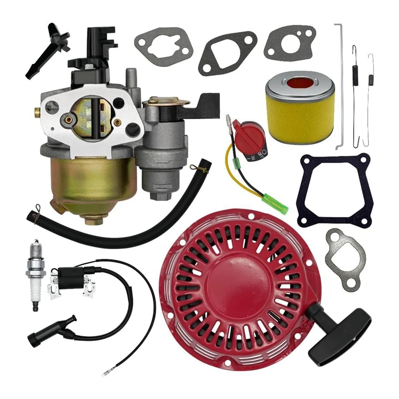 GX160 GX200 Tune Up Parts Carb Kit For Honda GX120 4.0 5.5 6.5 Hp 196 212 Cc W/Carburetor+Pull Star +Coil+Air Filter Etc