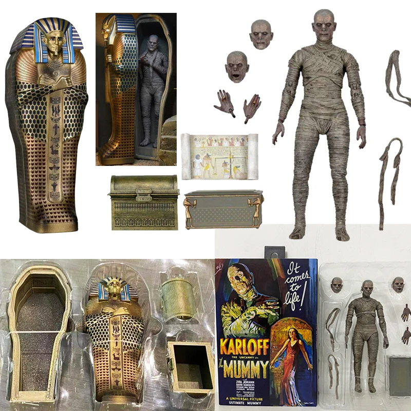 NECA Universal Monsters The Mummy Casket Coffin Pyramid Action