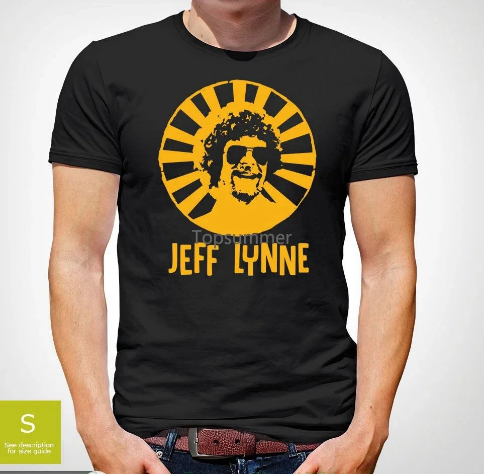 Mr. Azul Celeste Camiseta Jeff Lynne Elo Tributo Musica Rock Retro Clasico Cool Mens Short Sleeve Tees