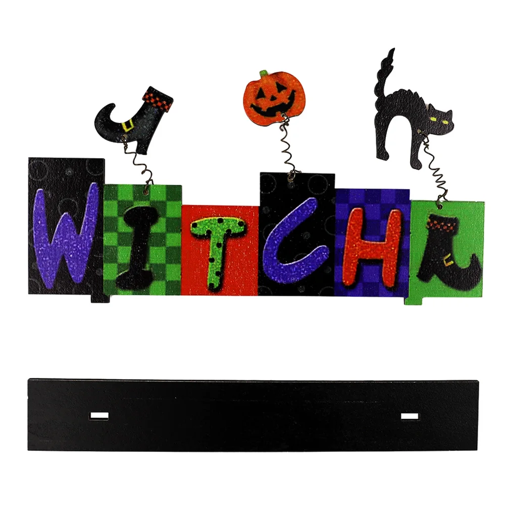 

Wooden Craft Halloween Decor Unique Home Adornment Cartoon nament Festive Tabletop Decor Material Fine Vase
