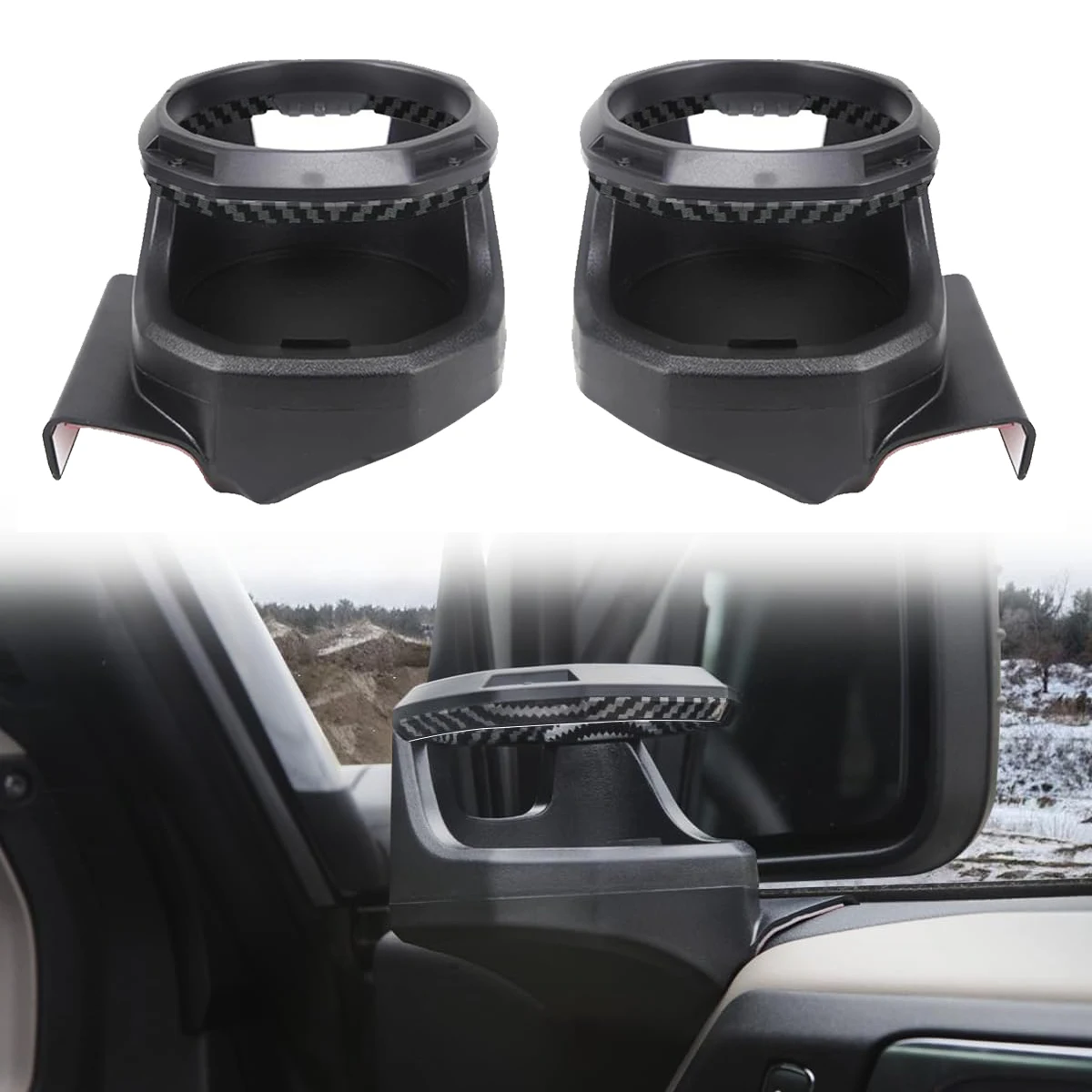 

Window Cup Holder For Ford Bronco 2/4-Door 2021-2023+ Non-Slip Passenger Side Car Drink Snacks Ashtray Coaster Bottle Holder