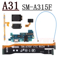 USB Charging Port Board For Samsung A31 A315F Earpiece Loudspeaker Off On Fingerprint Sensor Signal Motherboard Flex Cable