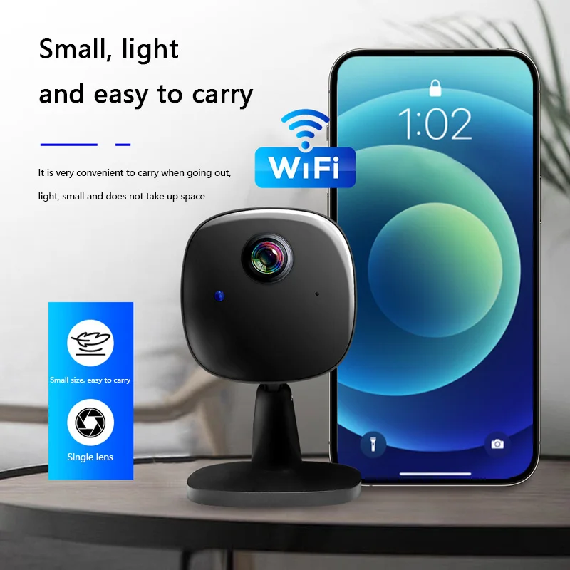 1080P HD WiFi กล้อง Baby Monitor Mini Security แบบพกพากล้องอินฟราเรด Night Vision การตรวจจับการเคลื่อนไหว Smart Home