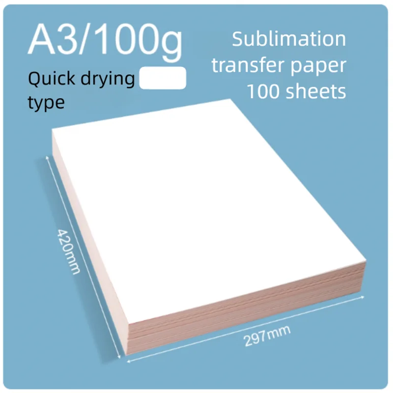 

Quick Dry Sublimation Heat Transfer Paper A3 size for Mug Printing 100pcs