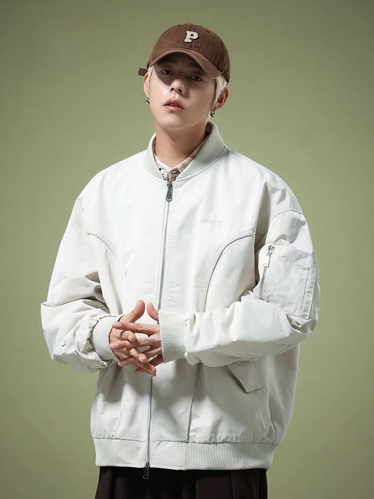 

Мужская бейсбольная куртка American Sle Thiened для пилота, винтажное деконструированное осенне-зимнее пальто MA, брендовое свободное пальто Multi-Po...