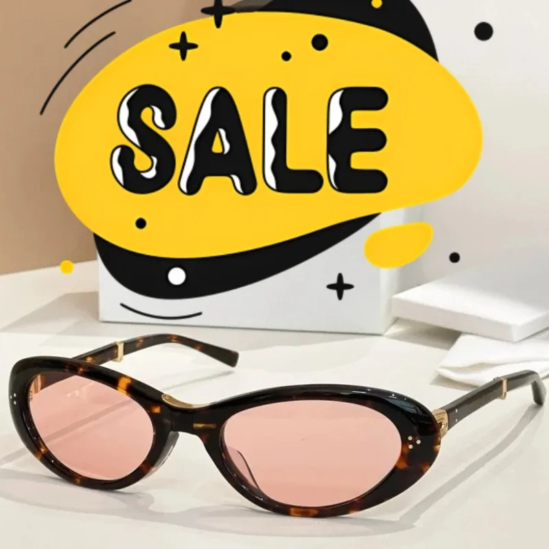 

Korean High-Quality Acetate Cat-Eye Foldable Sunglasses Lolang Fashion GM Glasses UV400 Portable Luxury Trendy Eyewear Men Women