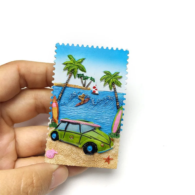 USA Hawaii North Shore Surfing 3D Resin Refrigerator Magnet, Imanes Nevera Cute Magnets Fridge Magnets Strong Magnet Home Decor