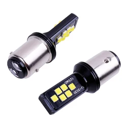 2pcs 1157 led Brake lights bay15d p21/5w LED Stoplight 3030 12smd motorcycle brake light Signal Lamp drl led Car Driving lights