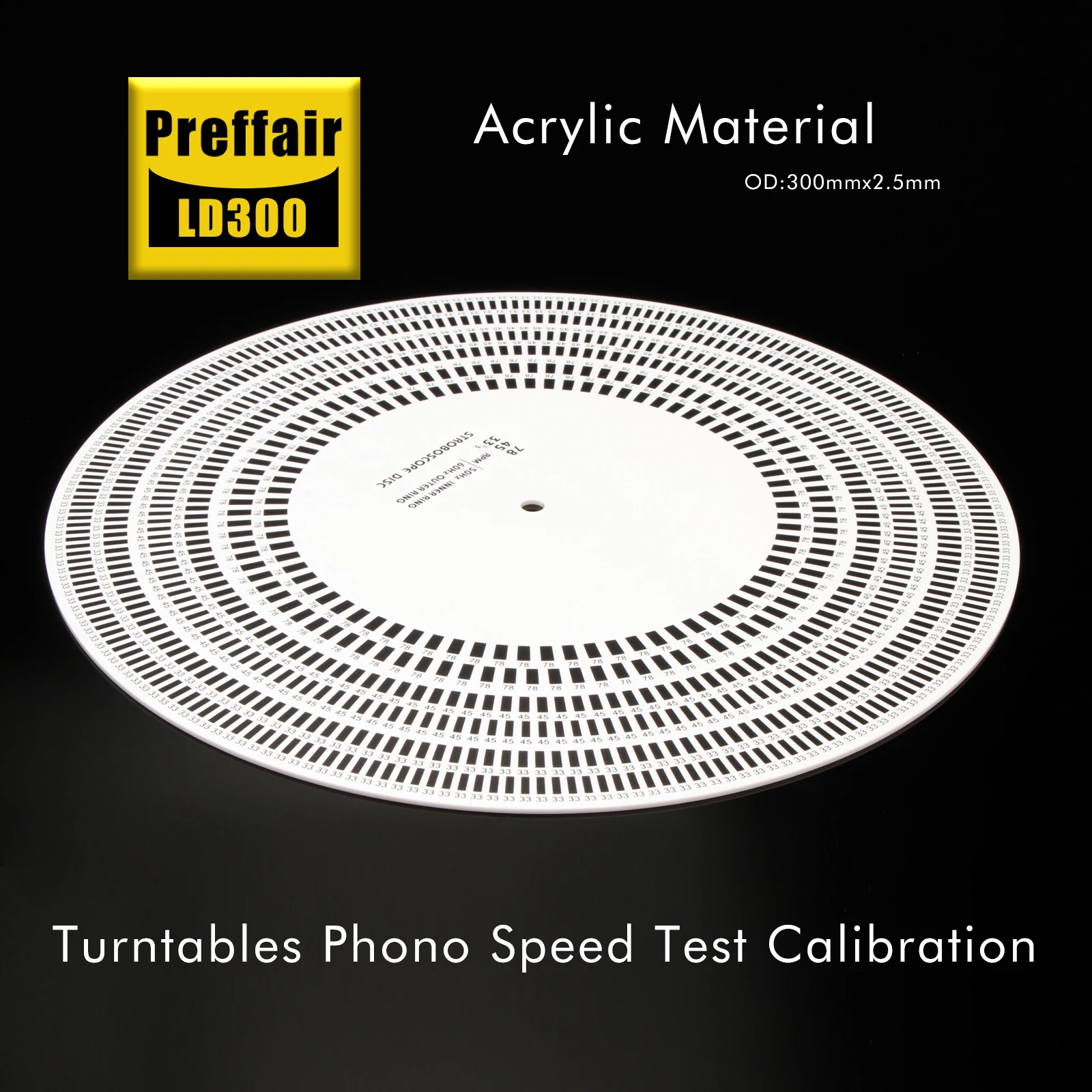 

Professional LP Vinyl Turntable Calibration Tool Kit Anti-Slip Protractor, Distance Gauge & Alignment Ruler