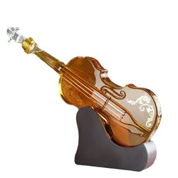 High Boron Silicon Glass Wine Bottle Guitar Violin Decanter Red Wine Set Thickened Transparent Craft Decanter Bottle Decoration