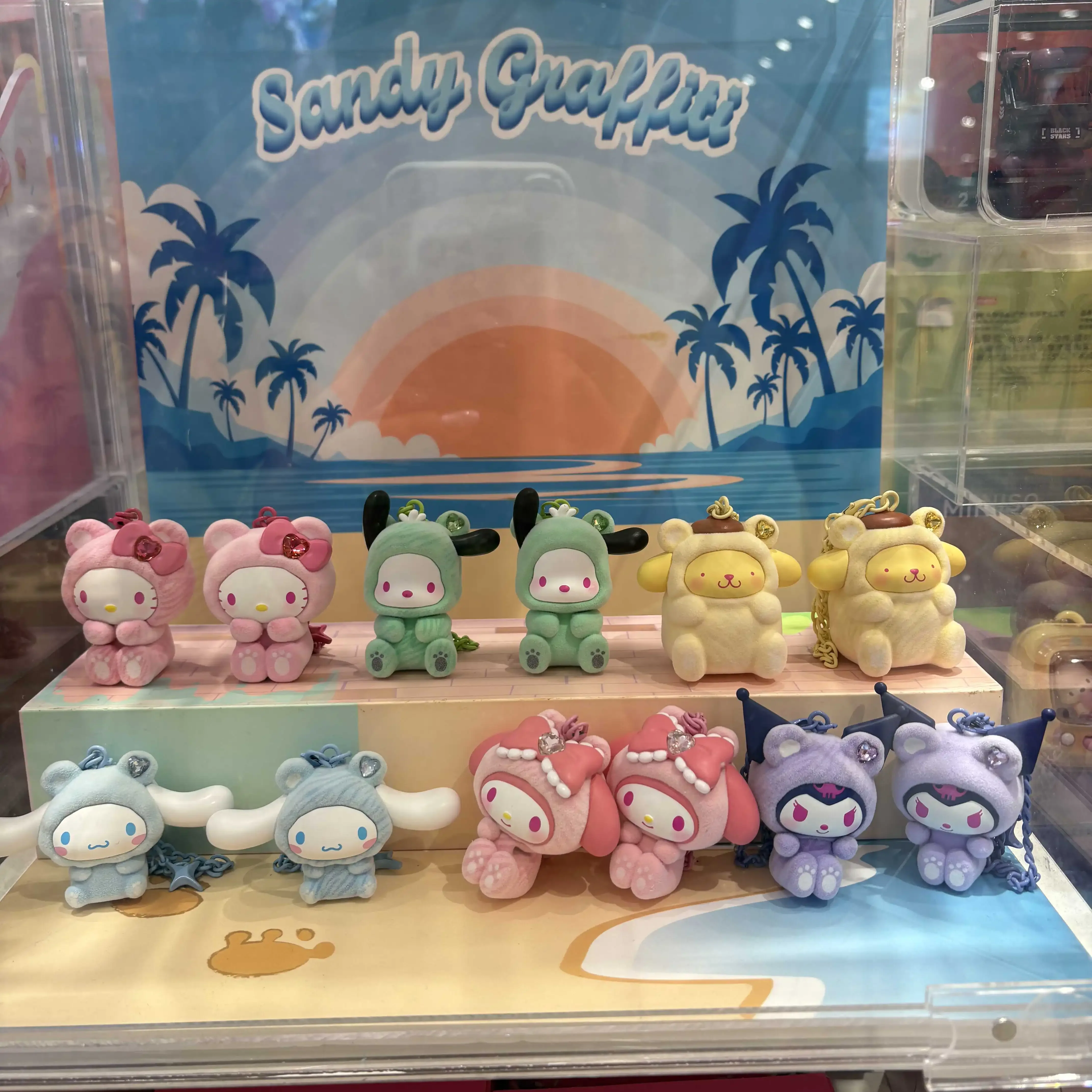 

New Sanrio Gem Forest Series Flocking Blind Box Pendant Cute Doll Pochacco Hello Kitty My Melody Decorates Girls' Birthday Gifts