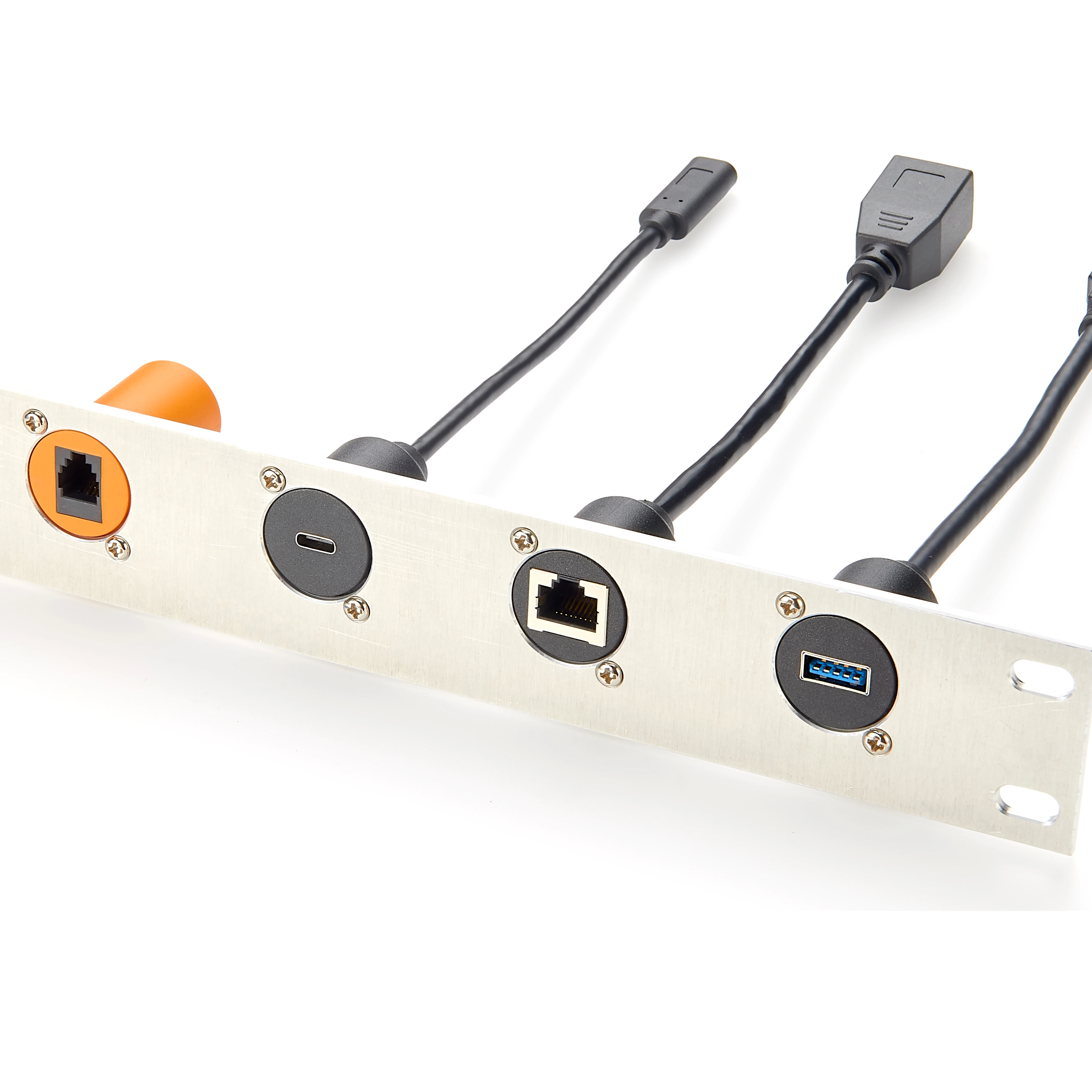 10Gbps USB 3.1 C Female to Female Cable Flange Chassis Panel Mount 100W USB Type C Bulkhead Adapter for Charging & Data