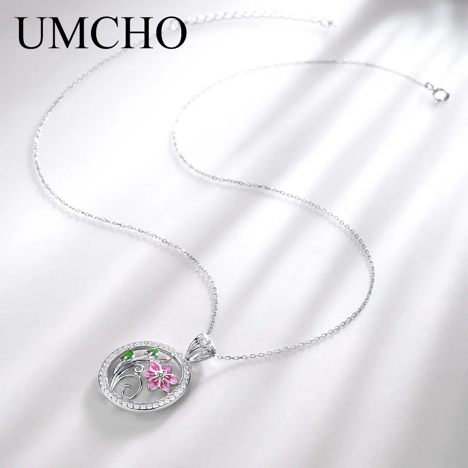 

Flower Pendant Hollowed-out Design S925 Silver Necklace for Women Gift Party New 2026