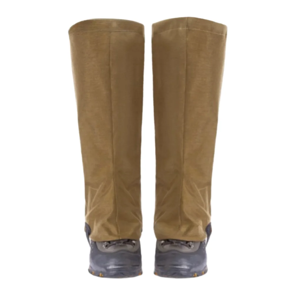 Gaiters Snow Cuffs 43cm for Hiking Mountaineering Adventures Tear Resistant 500D Abrasion Resistant Fabric Brown Green