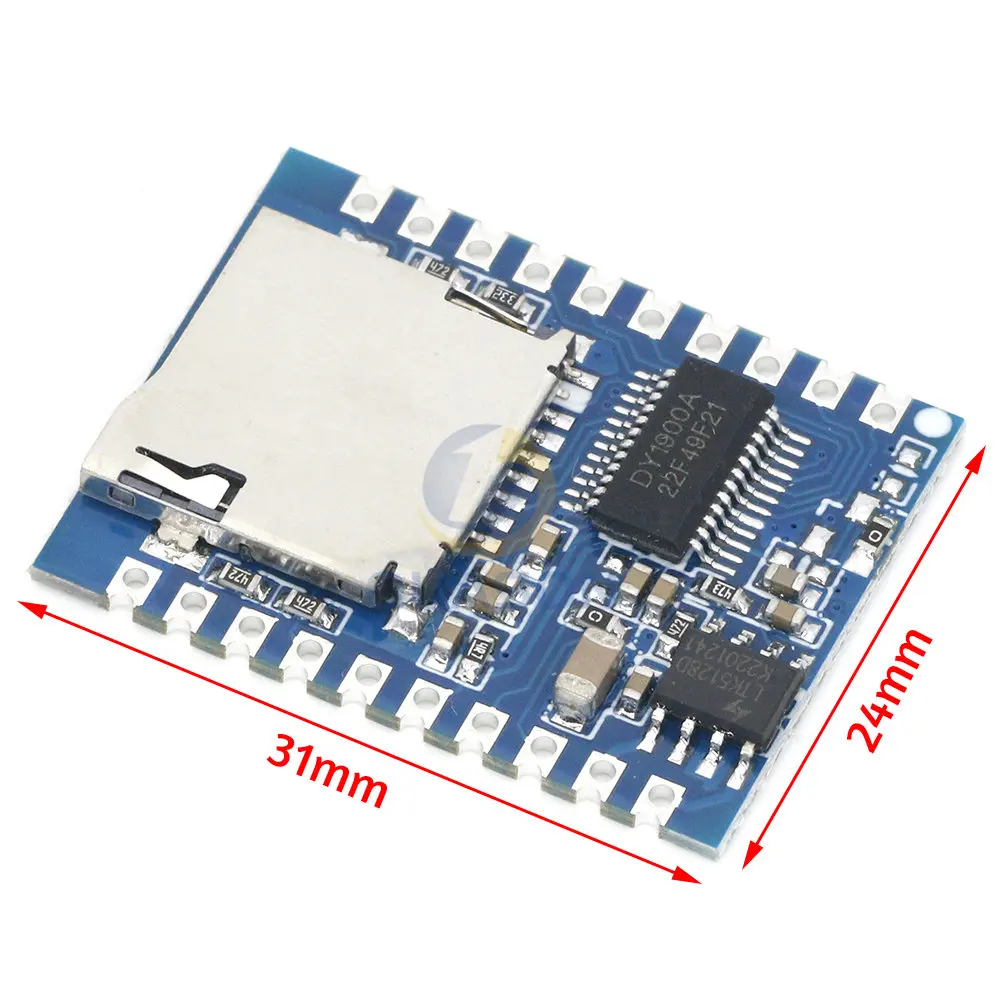 DY-SV19T Voice Playback Module One-To-One Trigger Serial Port Control Segment Trigger MP3 Voice Module Support TF Card