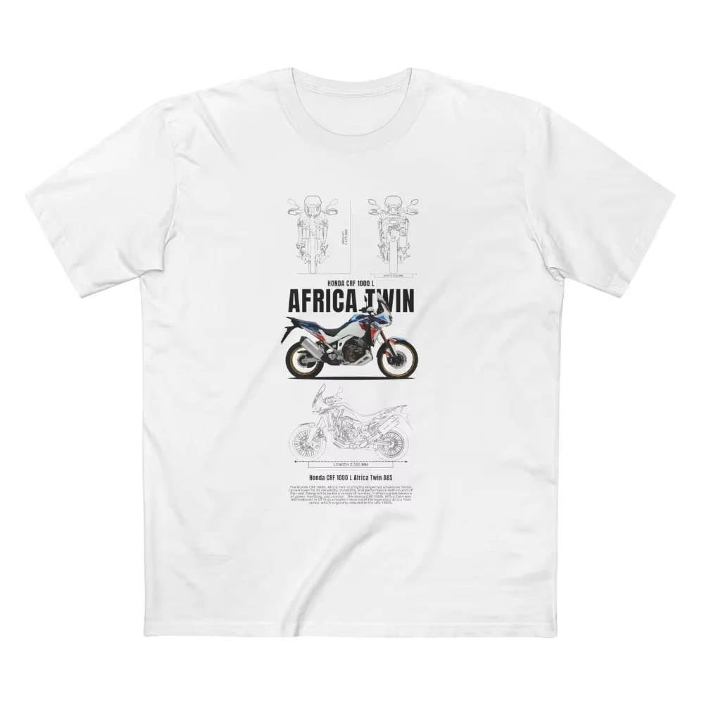 هوندا 2026 جديد حار الرجال والنساء تي شيرت CRF 1000 L أفريقيا التوأم ABS الصيف تي شيرتات قطن الربيع والخريف دراجة نارية #3