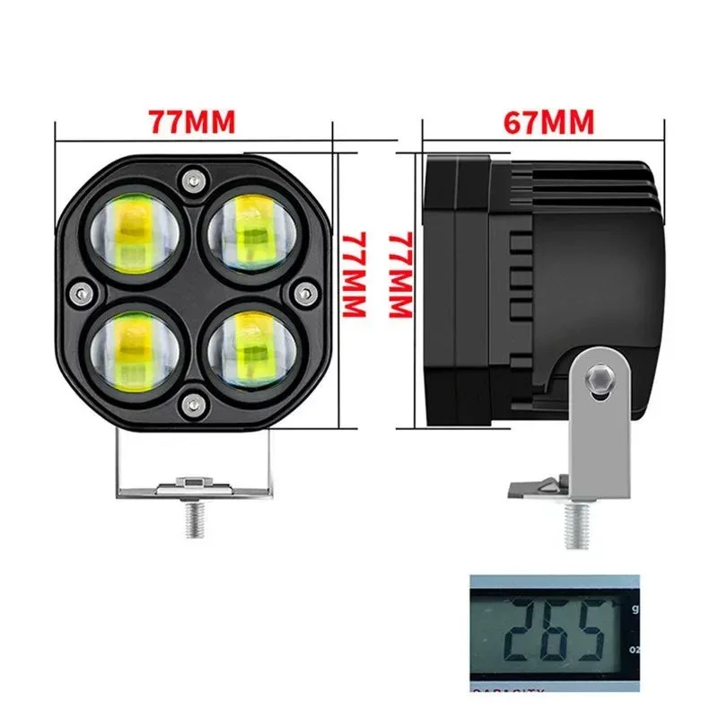 

SAAR Four-leaf Clover Spotlight Yellow White Light Lens 40W LED Work Light Off-road Vehicle Light External Headlight Hot Sale