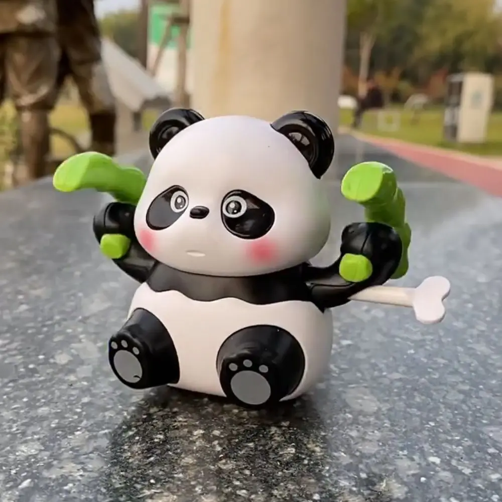 Swing ไปข้างหน้า Panda Clockwork ของเล่น Movable Interactive Anime Panda Wind-up ของเล่นตลกน่ารัก Swing Walk Crawling ของเล่นอนุบาล