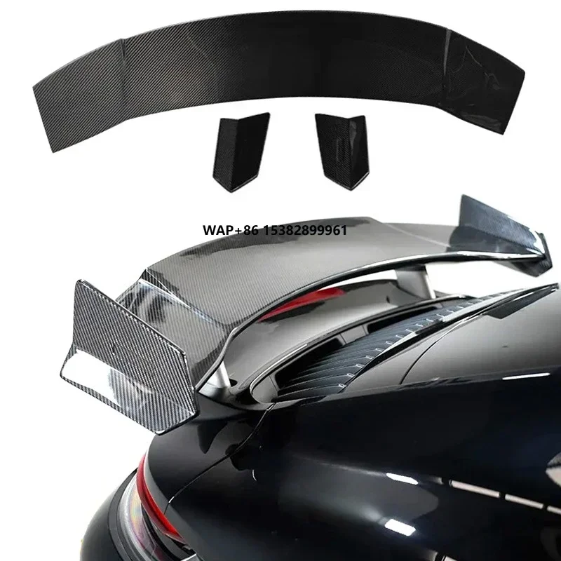 

Car Exterior Accessories for 992 BRS Style Dry Carbon Fiber Rear Spoiler Wing for 911 992 Turbo Turbos Tail Panel