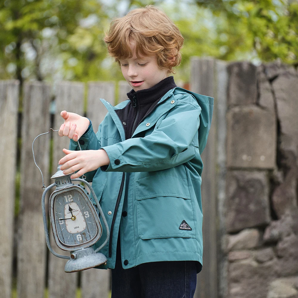 Dave Bella Boy Girl Two-pieces Spring Autumn Jacket Children 2pcs/set Fleece Waterproof Coat Outdoor Hoodie Outerwear DK3253025