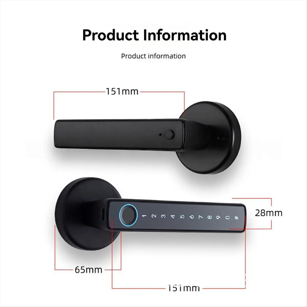 Y158A~!#F6 Tuya Bluetooth Smart Fingerprint Door Lock Electronic Keypad RFID Keys App Control Waterproof for Home and Hotel