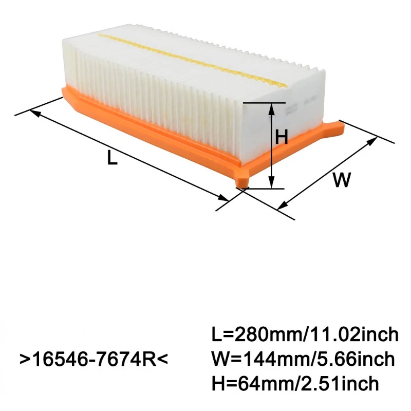 Air Filter For Renault Captur 2013 2014 2015 2016 2017 2018 2019 0.9L 1.2L 1.5L Clio 4 IV 165467674R Intake Engine Car-styling