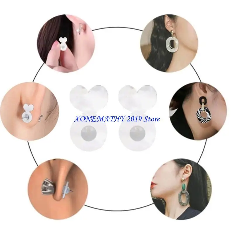 

F42F 6Pcs Earring Lifter for Droopy Ears Supportive Earring Lifters for Heavy Earrings Unique Earring Back for Ear Studs
