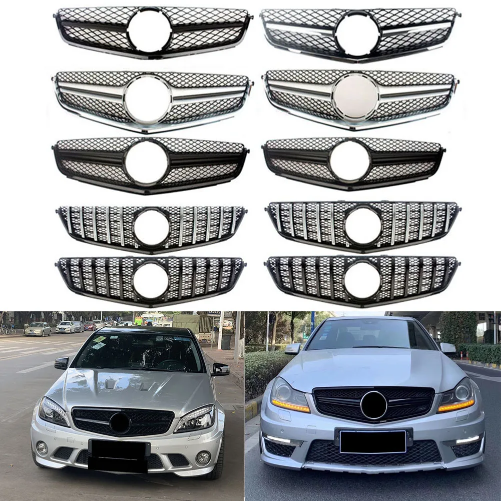 

Передний гоночный бампер, решетка, верхняя крышка для Mercedes-Benz W204 C63 Coupe C-Class C63 AMG 2009 2010 2011 2012 2013 2014