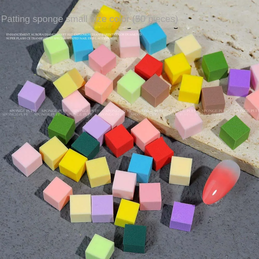 20/50Pcs Manicure Tool Nail Gradient Sponge Nail Transfer Stamp Foam Nail Painting Stamper Sponge Grab Pen High Rebound