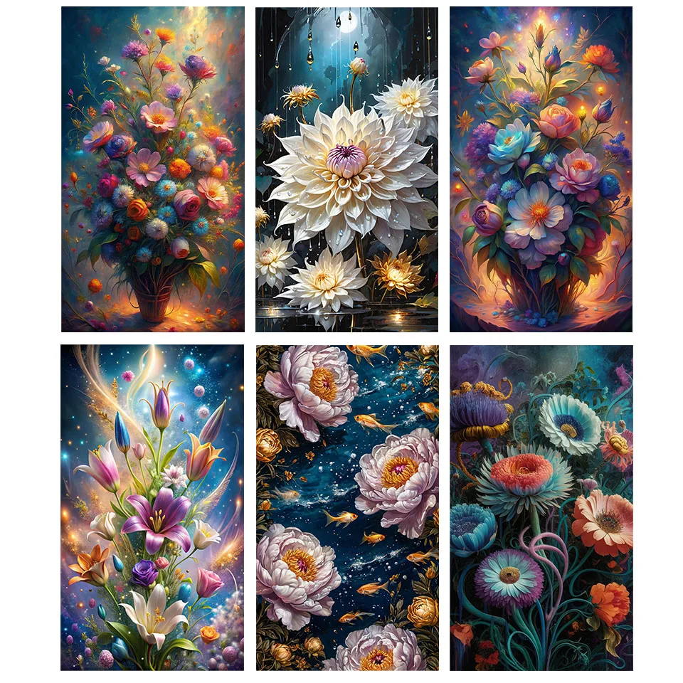 

DIY diamond painting art flower full square round rhinestone acrylic cross stitch hotel home decoration gift