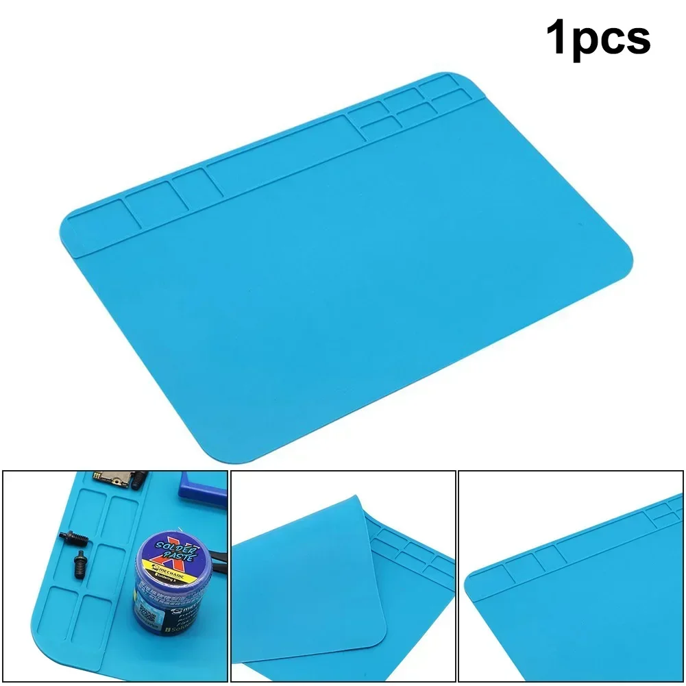 Heat Insulation Pad Anti-Static Soldering Table Mat Heat-Resistant Silicone Soldering Station Repair Welding Work Desk 30x20cm