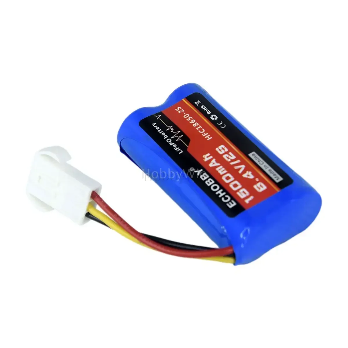 6.4V 2S 1500mAh LiFePO HFC18650 Battery EL4.5-3P Plug for RC Car Buggy Truck Boat