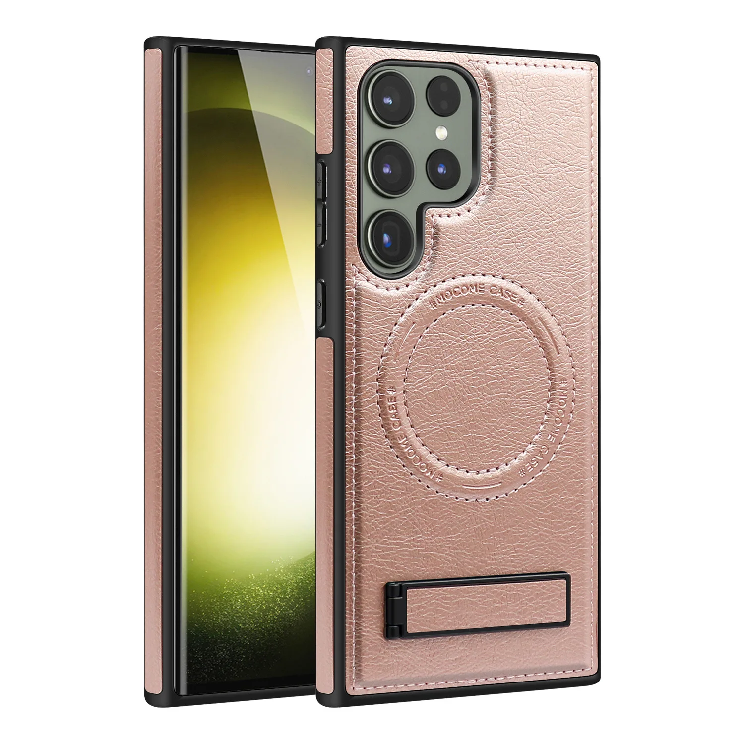 

Magnetic Case for Samsung Galaxy S25 Ultra/S25 Plus/S25 - Business Leather Cover with Adjustable Holder Stand | Slim Fit Shockpr