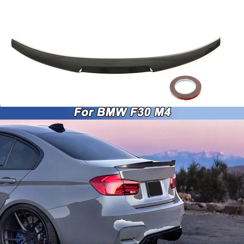 

Carbon Fiber Car Rear Trunk Spoiler Tail Wing Splitter Auto Exterior Parts For BMW F30 M4 Sedan Racing Sport Auto Exterior Part