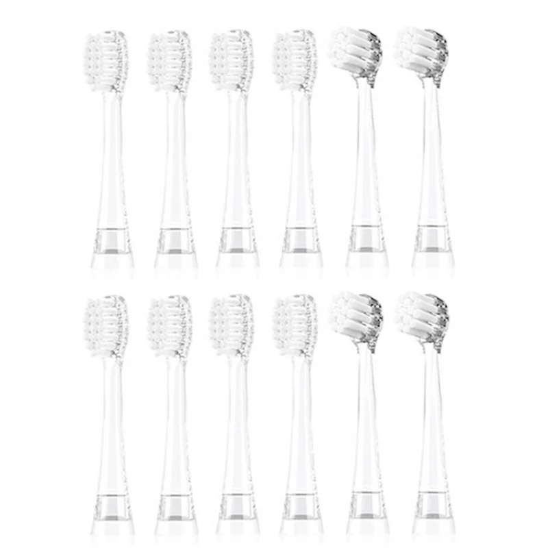 12PCS for Seago Children Sonic Electric Toothbrush Battery Power Waterproof IPX7 Replaceable Dupont Brush Head