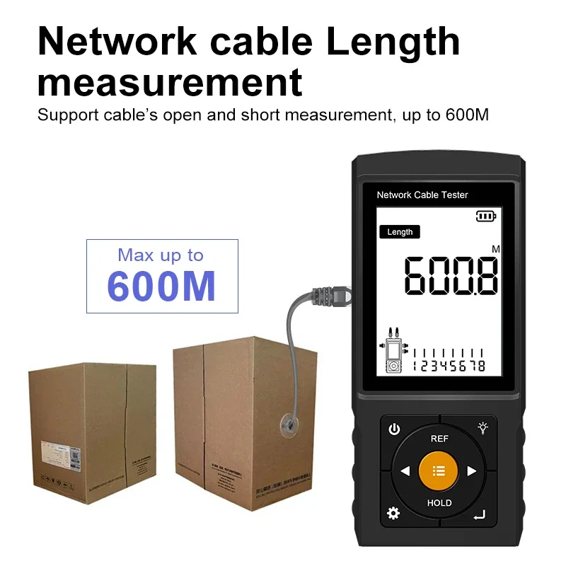 RJ45 RJ11 Network Cable Tester Cat6/Cat5/Cat3 Ethernet Cable Tracker Continuity Tester Network Line Finder Network Tools