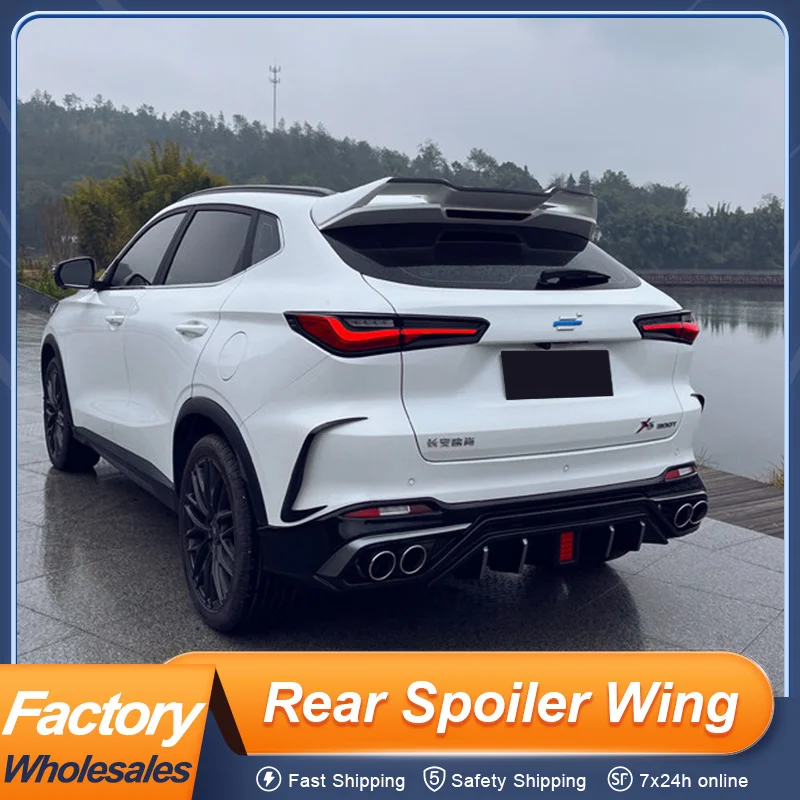 

For CHANGAN OUSHANG X5 2021 22 23 Rear Roof Trunk Lid Car Spoiler Wing FRP Material Black White Carbon Color Tuning Accessories