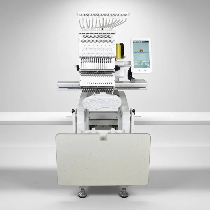 Customized Automatic Computerized Single Head Cap Embroidery Machine 350x500mm Embroidery Area 1200 RPM Home Use New Motor Auto