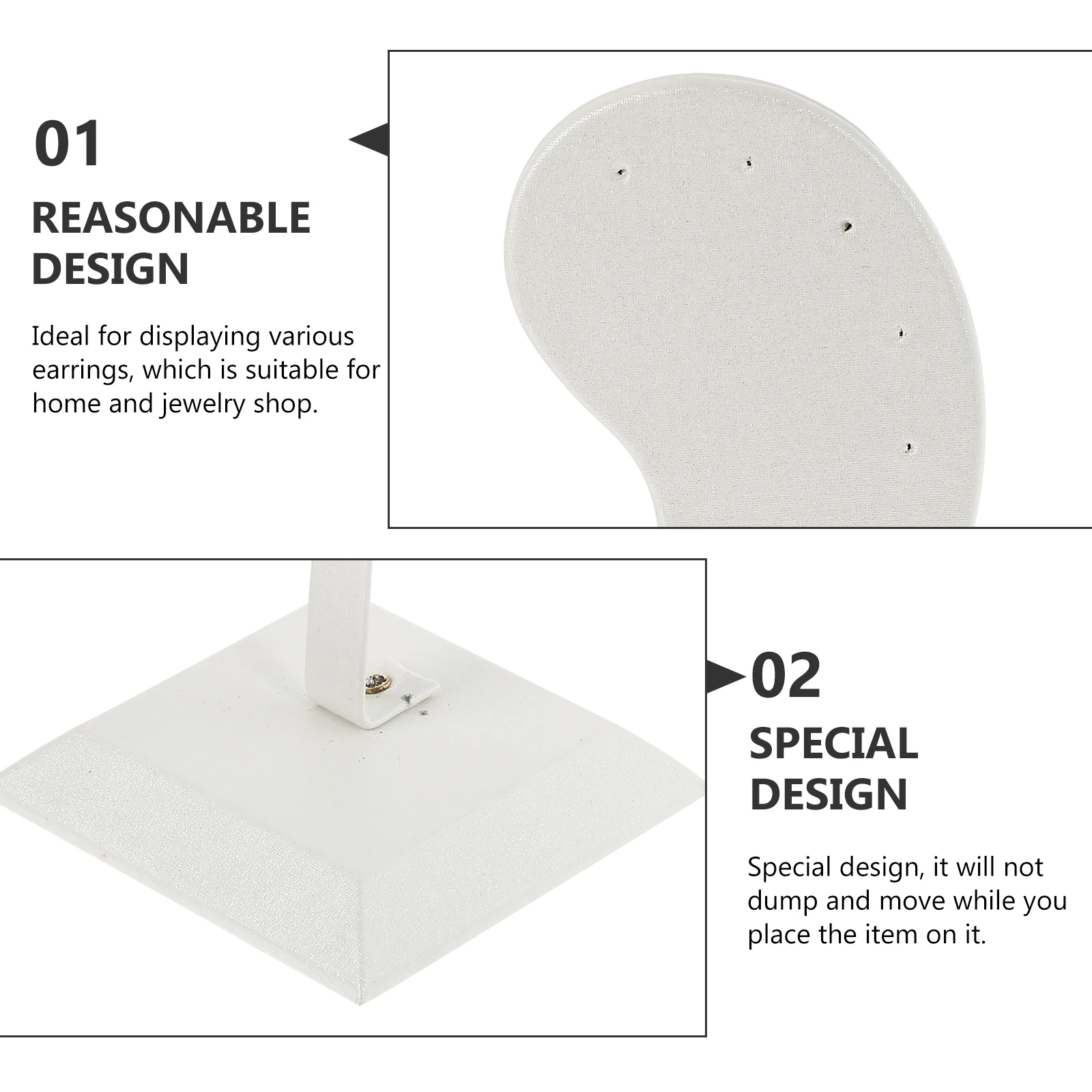

Earring Rack Ear Studs Display St PU Material Non Slip Showcase Holder for Home Earring Display St Store Retail
