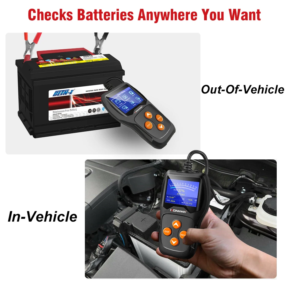 Car Battery Load Tester 12V Automotive Battery Analyzer Car Battery Test Equipment Upgrade Free  With 100-2000 CCA