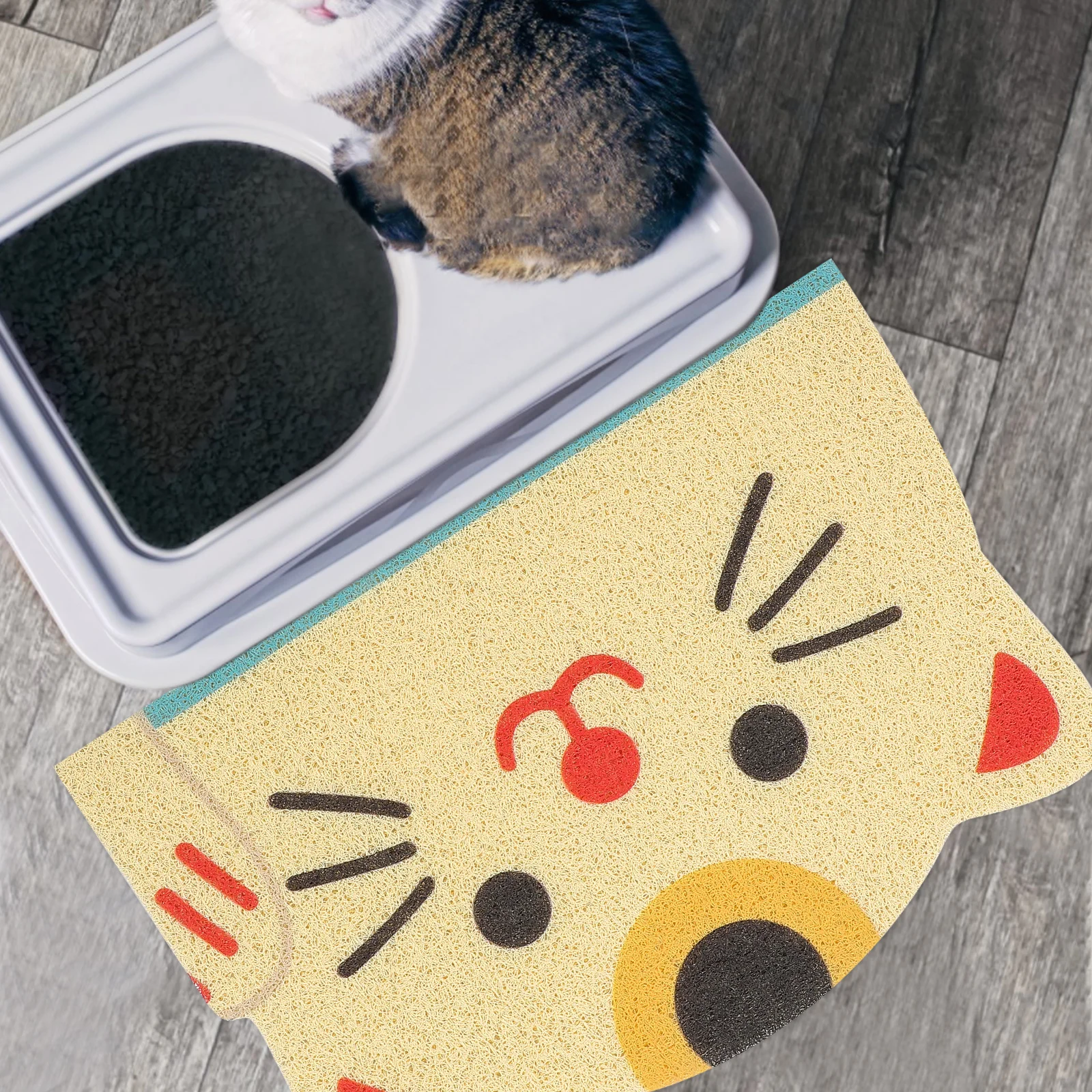 

Cat Pad Large Size Breathable PVC Indoor Non Skid Pet Mats Small Cat Litter Mat Household Litter Box Accessories