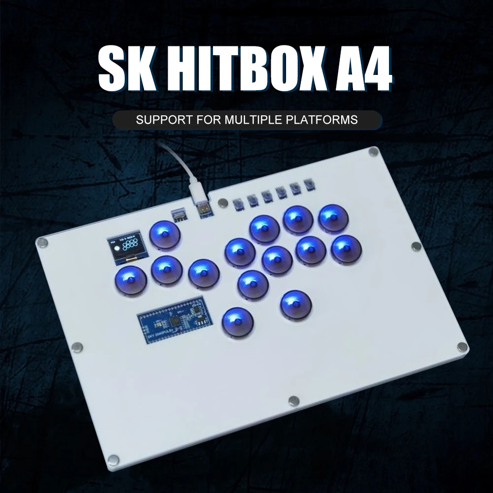 Manette de jeu d'arcade, contrôleur Hitbox, Street NingSticks, Mini clavier Hitbox pour PC/PS3/PS4/  S  witch with screen