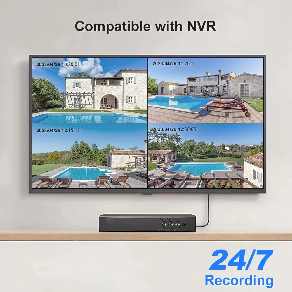 4K Wireless Dual Lens PTZ Camera Alarm System Secutrity Home WIFI ICSee 2Audio Motion Detect IP Camera Work 8MP 10CH POE NVR Kit