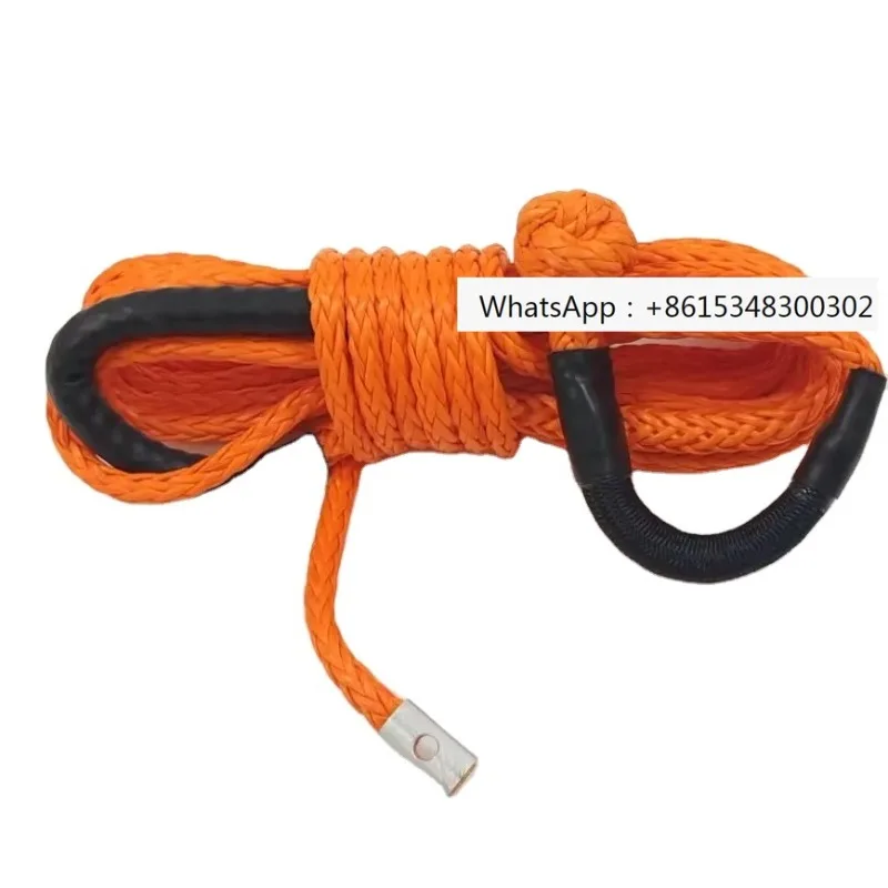 Portable recycling towing rope with soft hook and loop power recycling rope off-road emergency tool