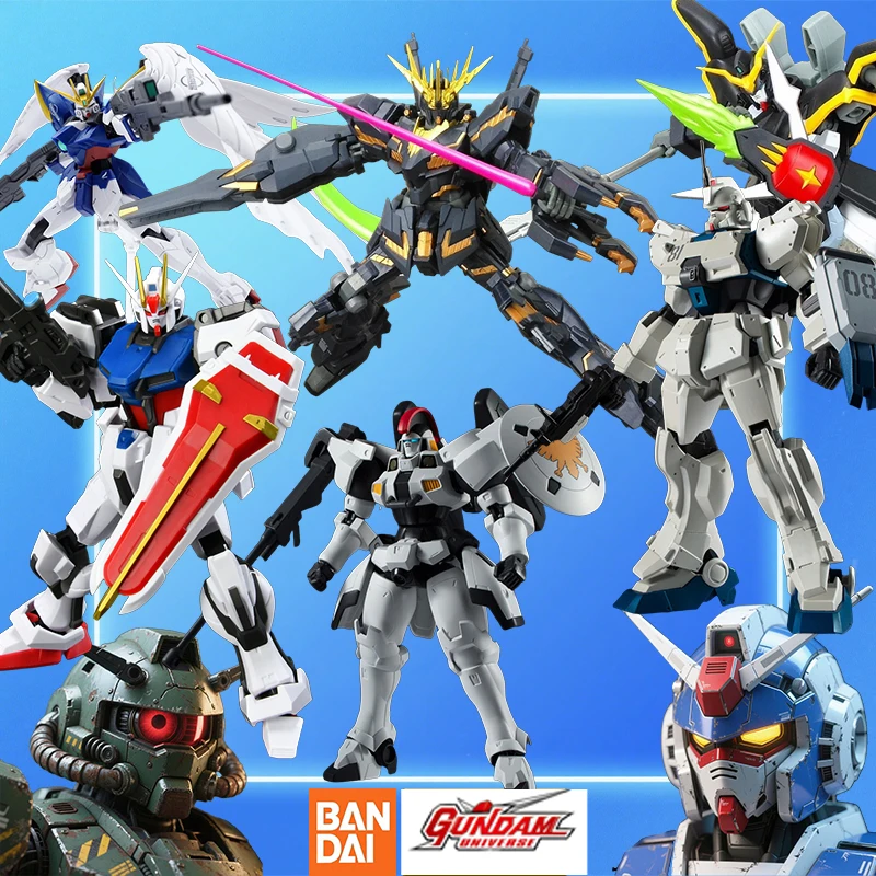 

Bandai Original GU GU-28 Strike Freedom, GU-29 Unicorn (Awakened), GU-30 00 Qan[T], GU-31 Phantasma Gundam Pro Hobby Display Set