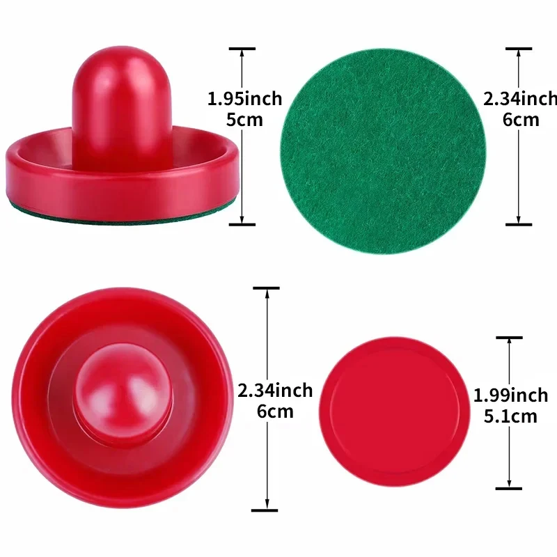 1/2/3Set 8pcs/Set Standard Plastic Air Hockey Pushers And Pucks Replacement For Game Tables Goalies Accessories
