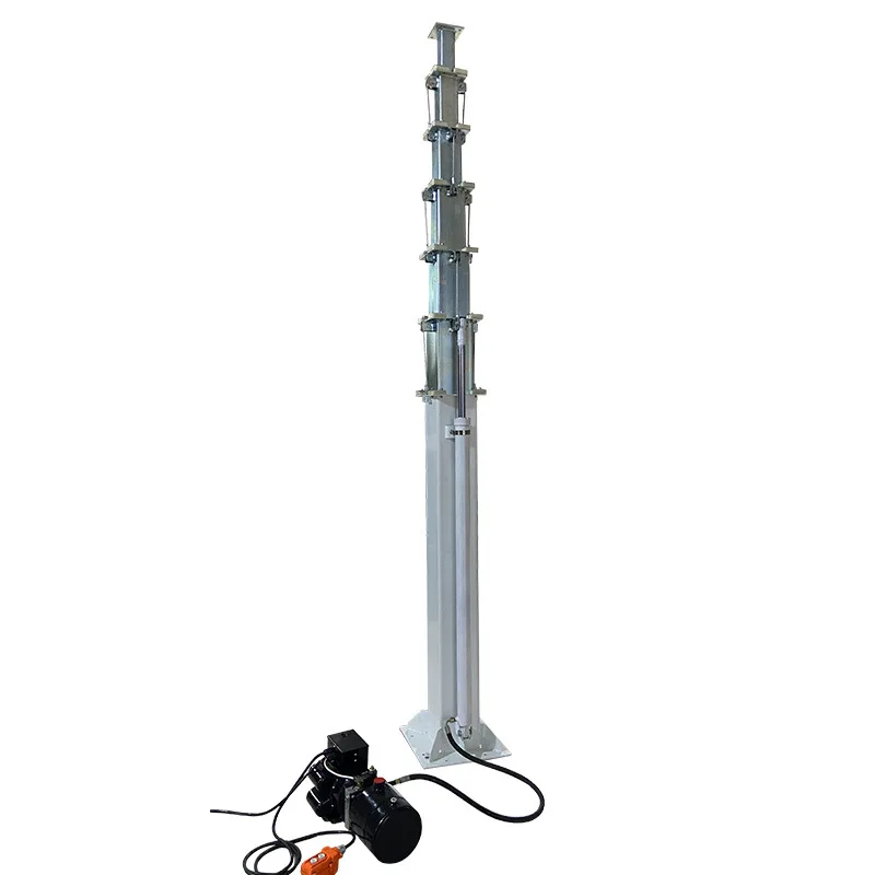 Base station antenna Hydraulic telescopic vertical pole 4-9 meters high automatic lifting mast