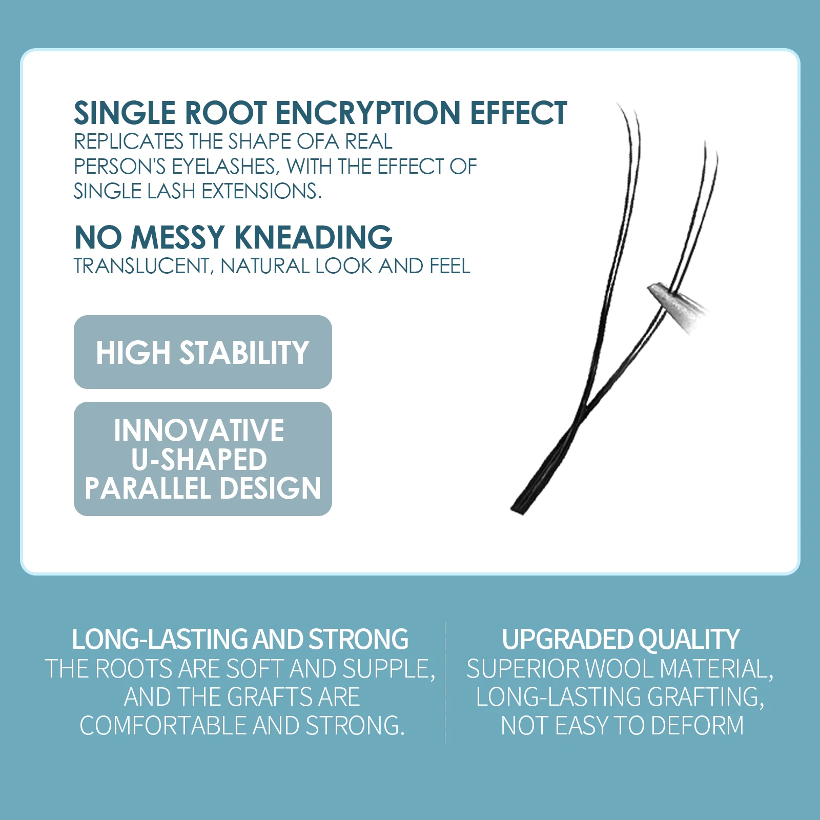DeceMars U-Shaped YY Eyelash Extensions (12lines/Tray)