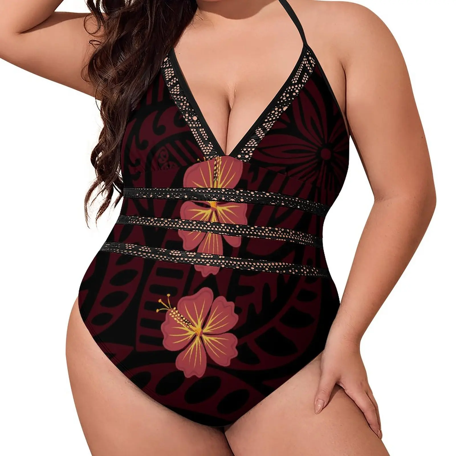 Robe de plage en mousseline de soie à motif tribal personnalisé, Industries ong hawaïen, tenue assortie, maillots de bain décontractés, nouveau design