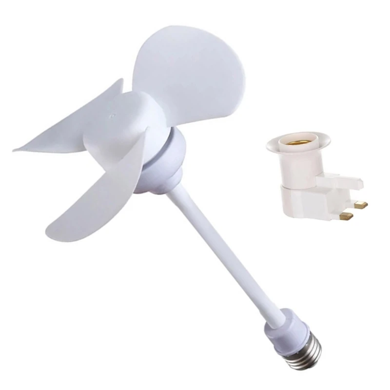 Ventilatore da soffitto E27 Ventola raffreddamento da 1000 giri/min per lampadario per cameretta dei bambini UK/US/EU